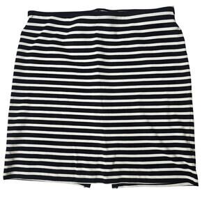 Old Navy Black White Skirt Stretch Waist Womens Size Large